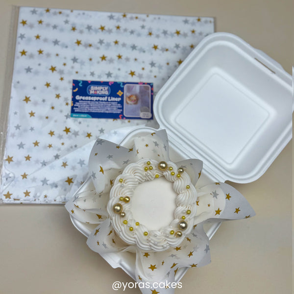 Simply Making Gold & Silver Stars Printed Greaseproof Liners x 50