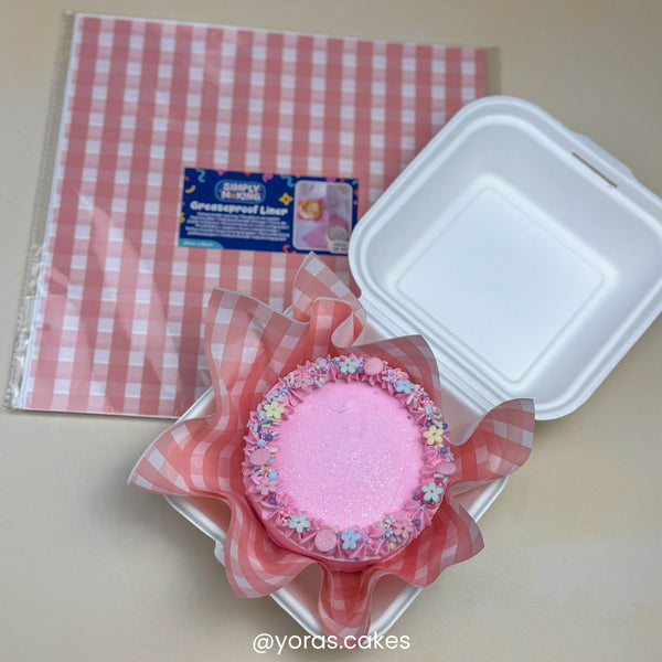 Simply Making Pink Gingham Printed Greaseproof Liners x 50