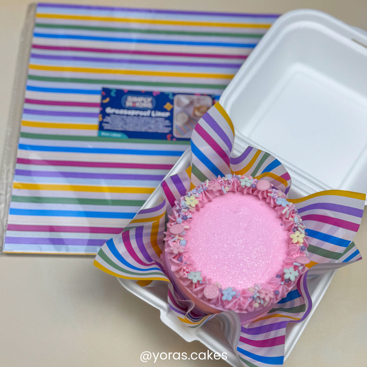 Simply Making Rainbow Stripes Printed Greaseproof Liners x 50