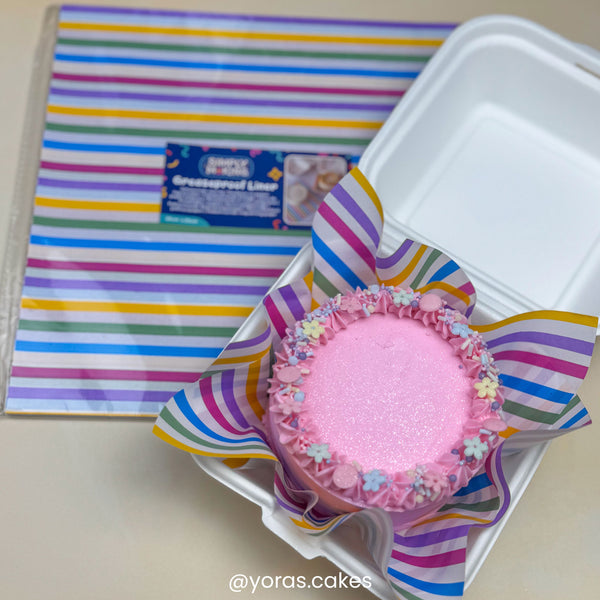 Simply Making Rainbow Stripes Printed Greaseproof Liners x 50