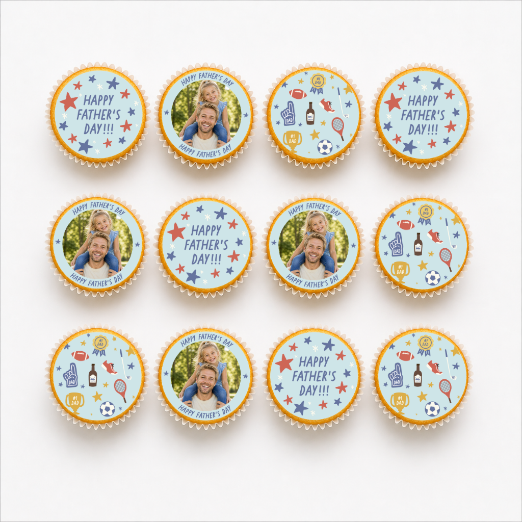 The Cake Decorating Company Father's Day Cupcake Edible Photo Set 2