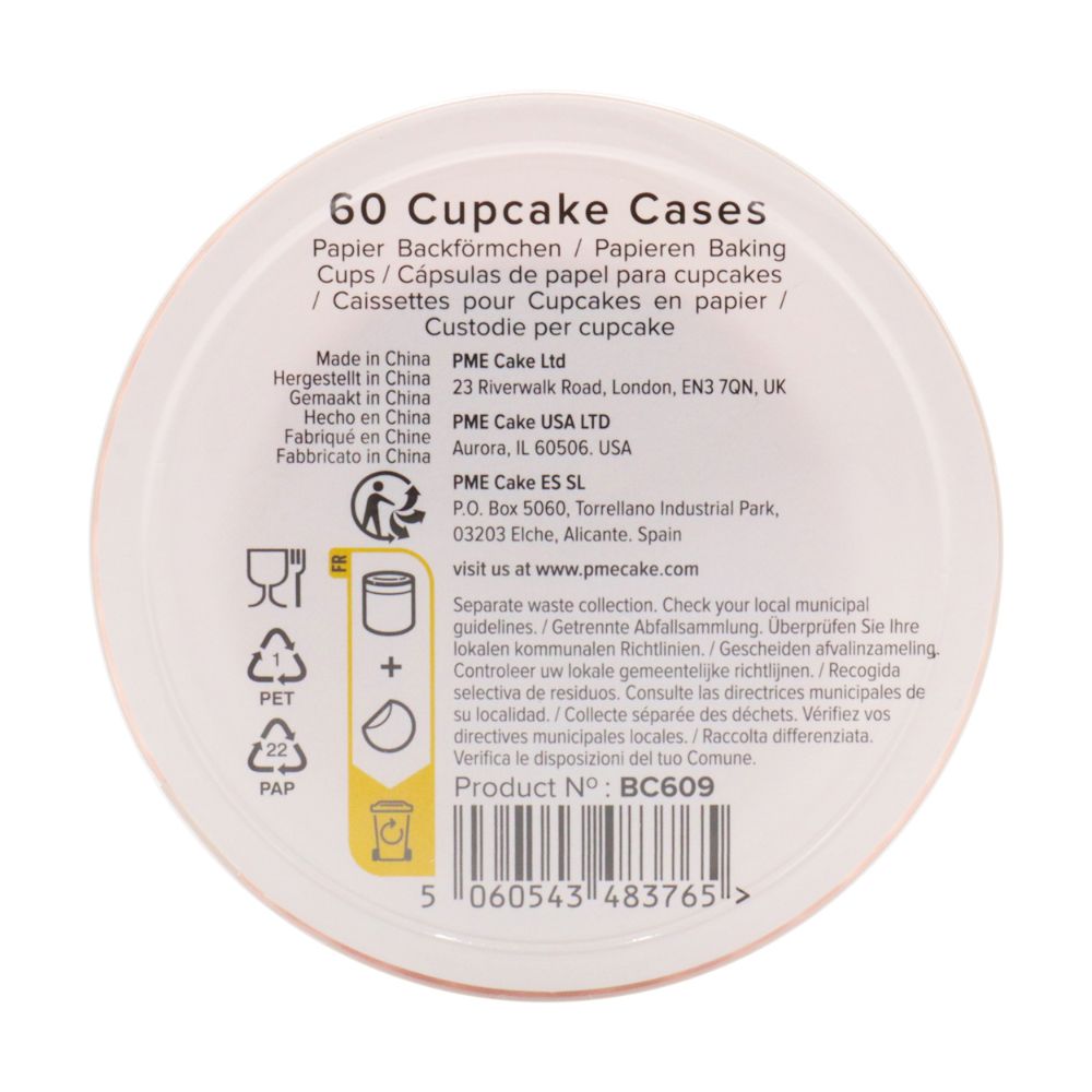 PME Peach Cupcake Cases x 60