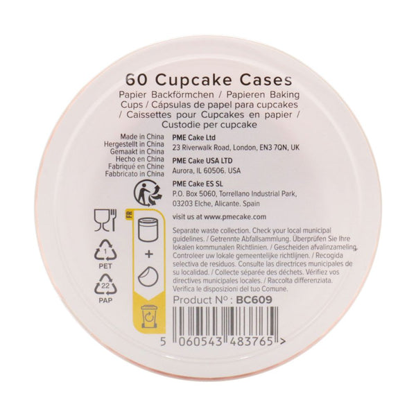 PME Peach Cupcake Cases x 60