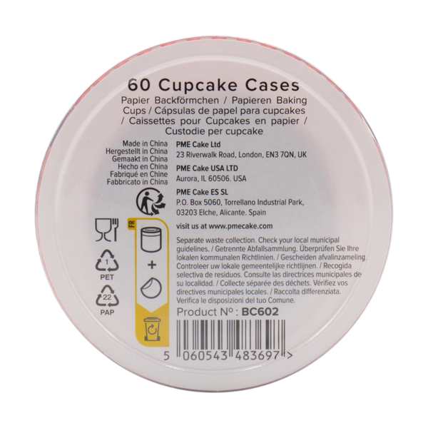 PME Red Cupcake Cases x 60