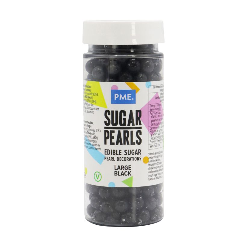 PME 7mm Black Sugar Pearls 90g