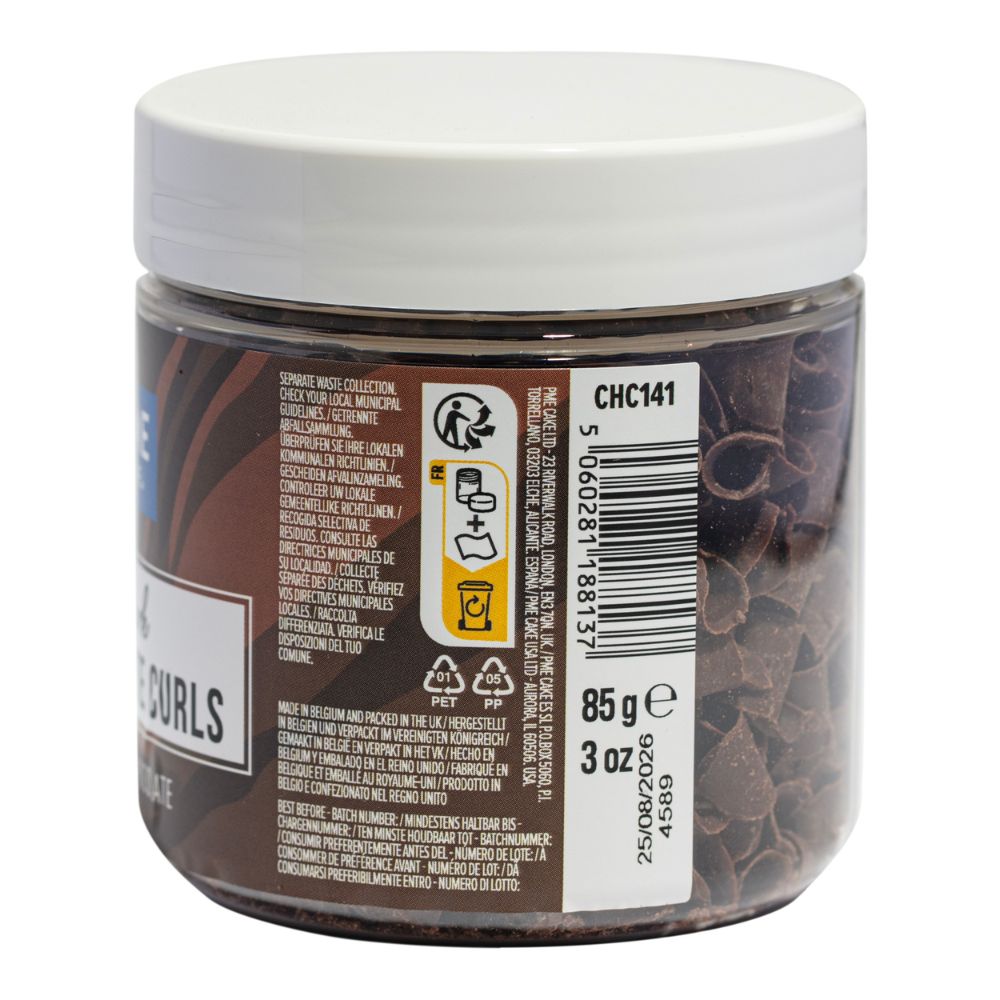 PME Dark - Belgian Chocolate Curls 85g