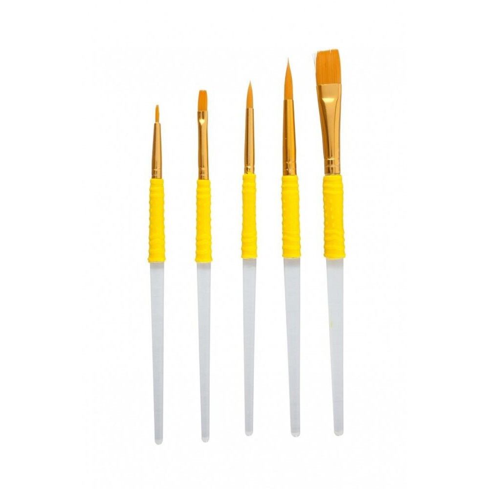 PME Fine Tip Craft Paint Brush Set Of 5