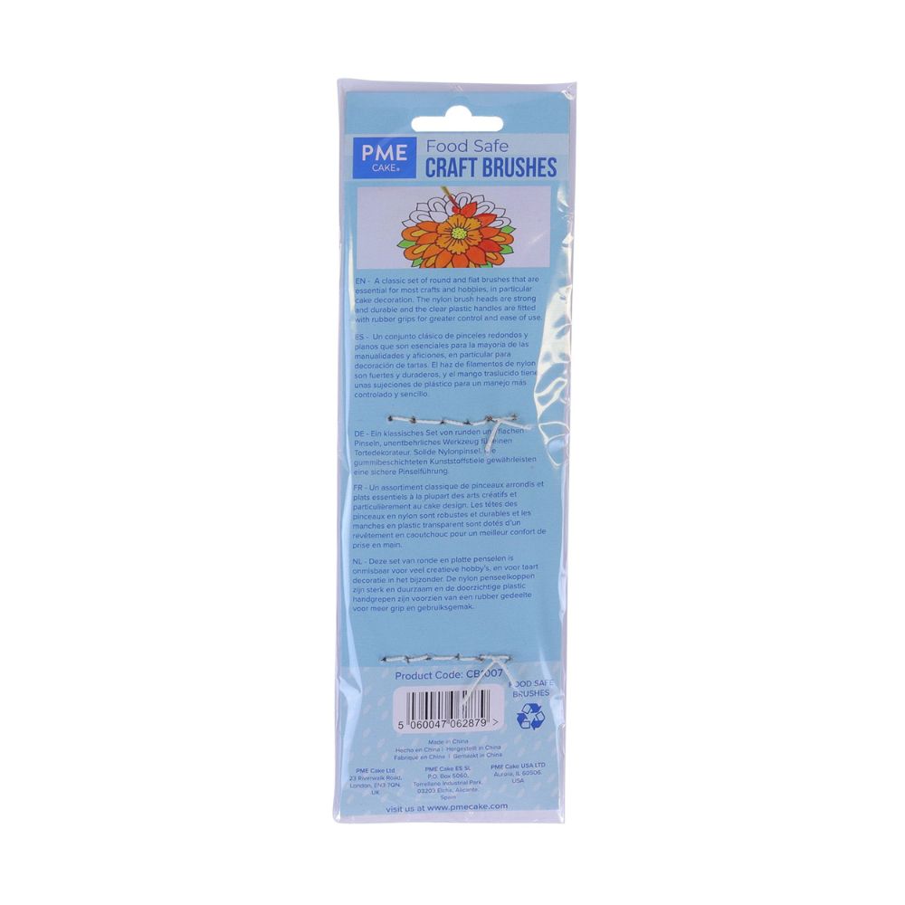 PME Fine Tip Craft Paint Brush Set Of 5