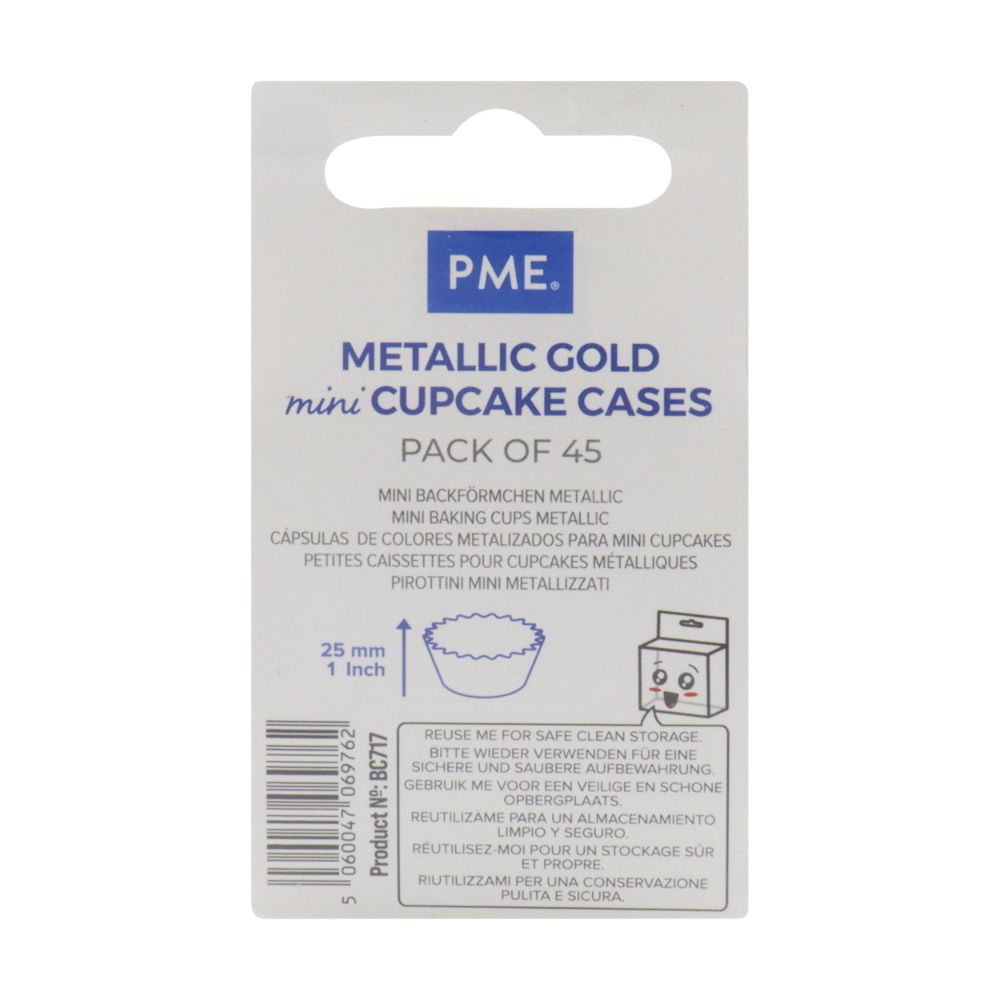 PME Gold Mini Baking Cases x 45