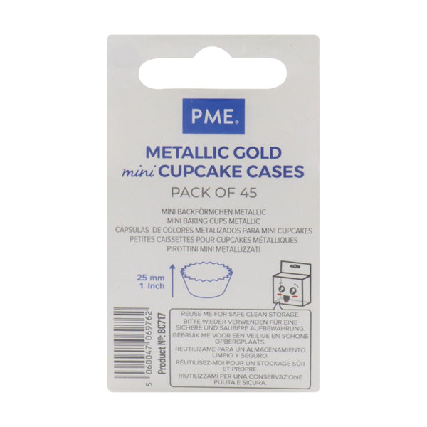 PME Gold Mini Baking Cases x 45