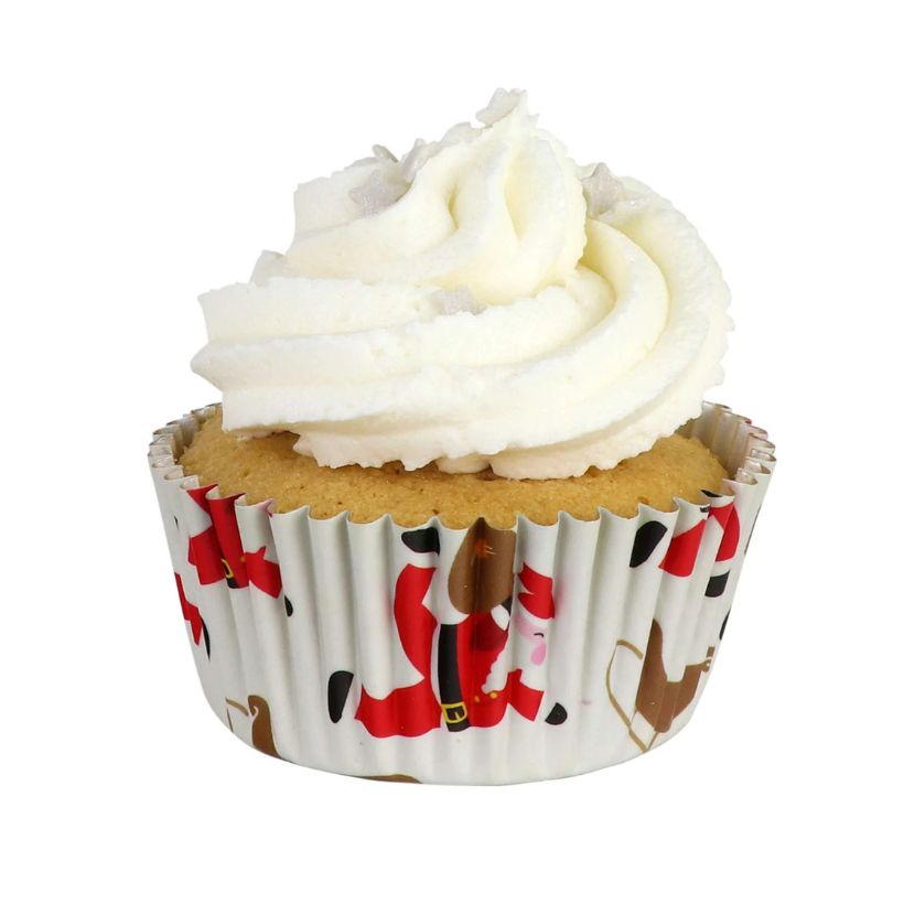 PME Santa & Sleigh Foil Lined Cupcake Cases x 30