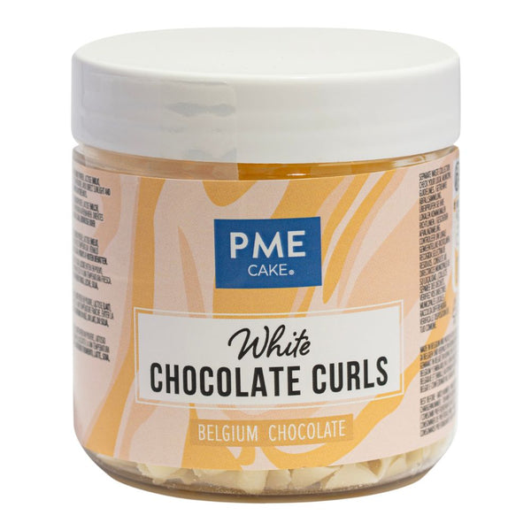 PME White - Belgian Chocolate Curls 85g