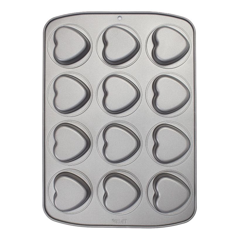 PME 12 Cup Mini Heart Non-Stick Baking Pan