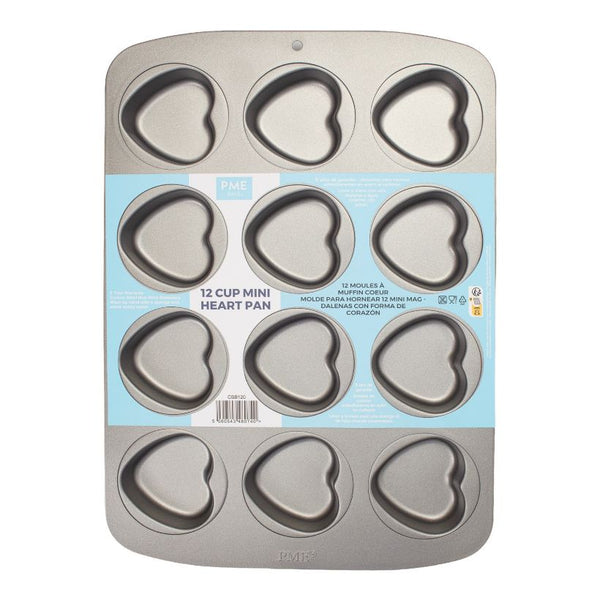 PME 12 Cup Mini Heart Non-Stick Baking Pan