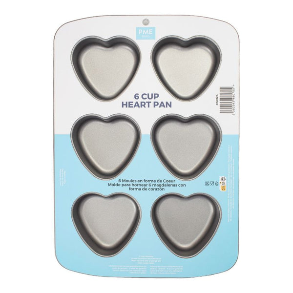 PME 6 Cup Heart Non-Stick Baking Pan