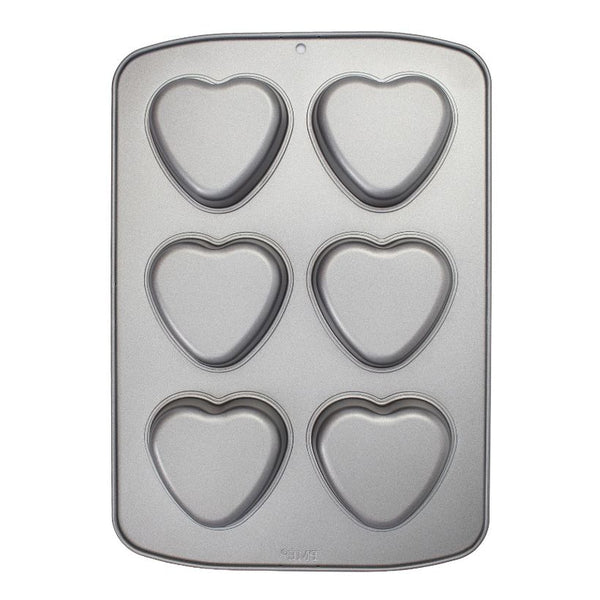 PME 6 Cup Heart Non-Stick Baking Pan