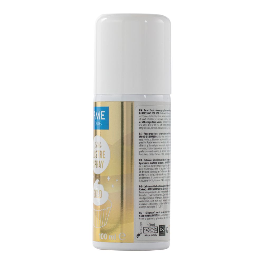 PME Gold Edible Lustre Spray Icing Colouring