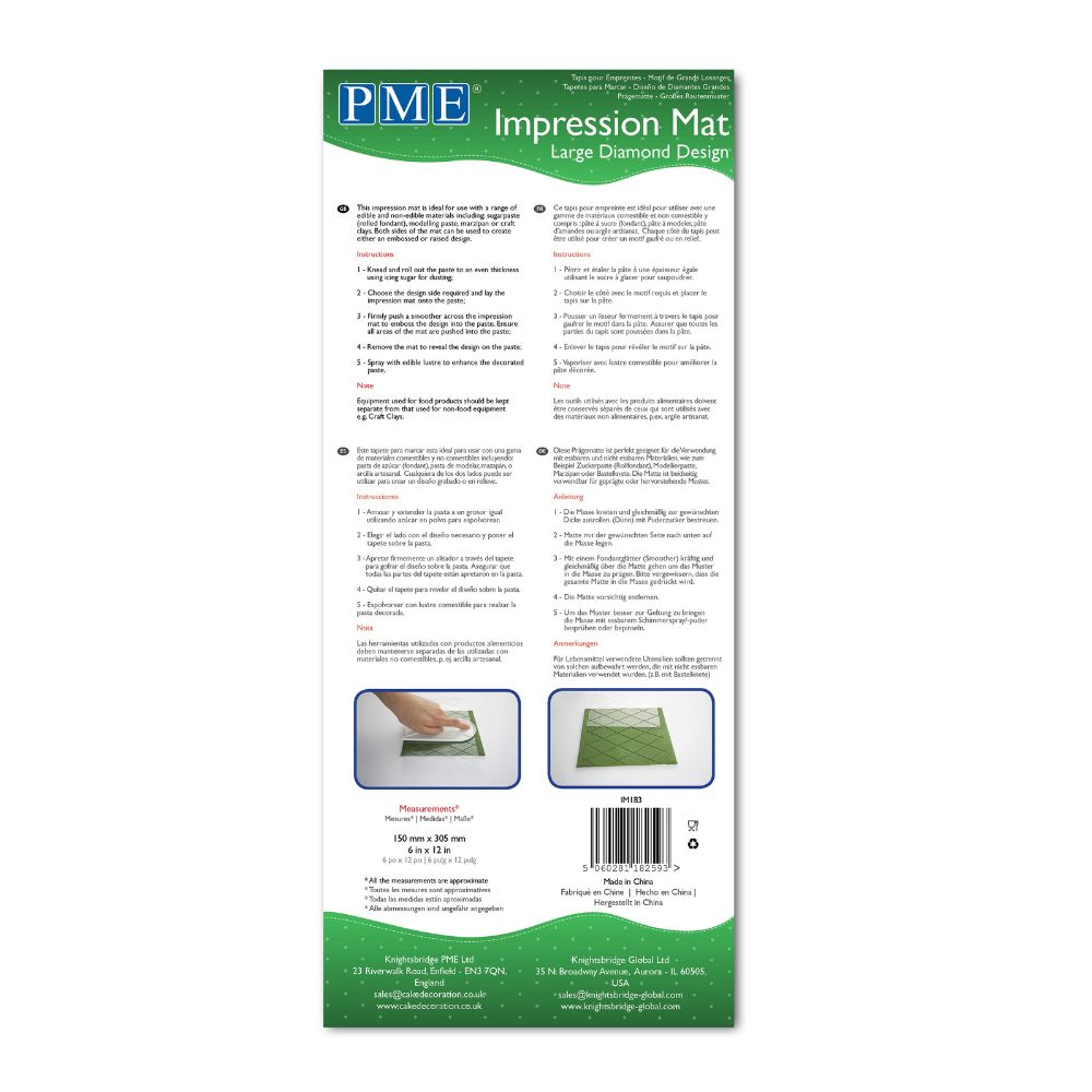 PME Large Diamond Design - Impression Mat