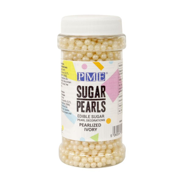 PME Ivory - 4mm Pearlised Sugar Pearls 100g