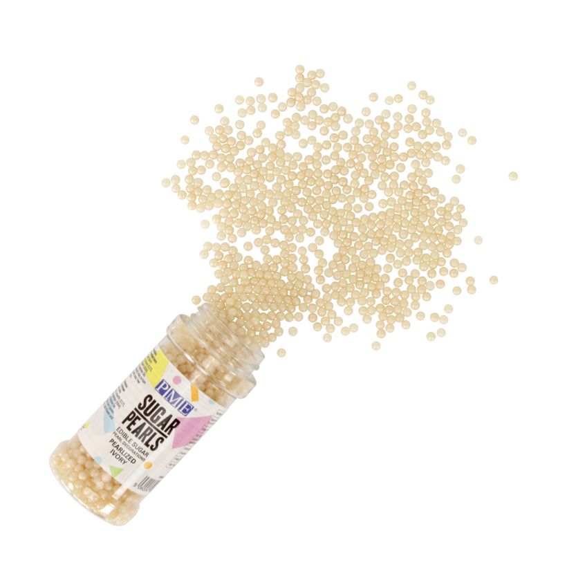 PME Ivory - 4mm Pearlised Sugar Pearls 100g