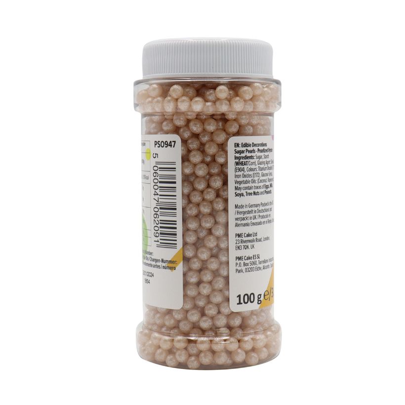 PME Oyster - 4mm Pearlised Sugar Pearls 100g