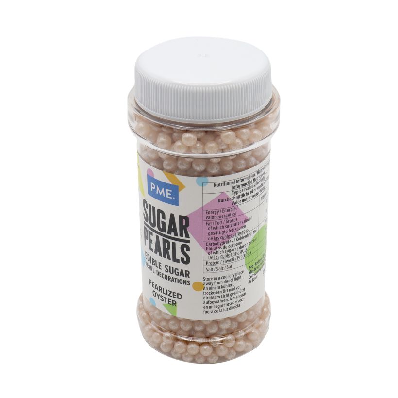 PME Oyster - 4mm Pearlised Sugar Pearls 100g