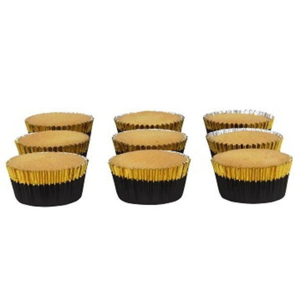 PME Foil Lined Cupcake Cases with Gold Trim x 30