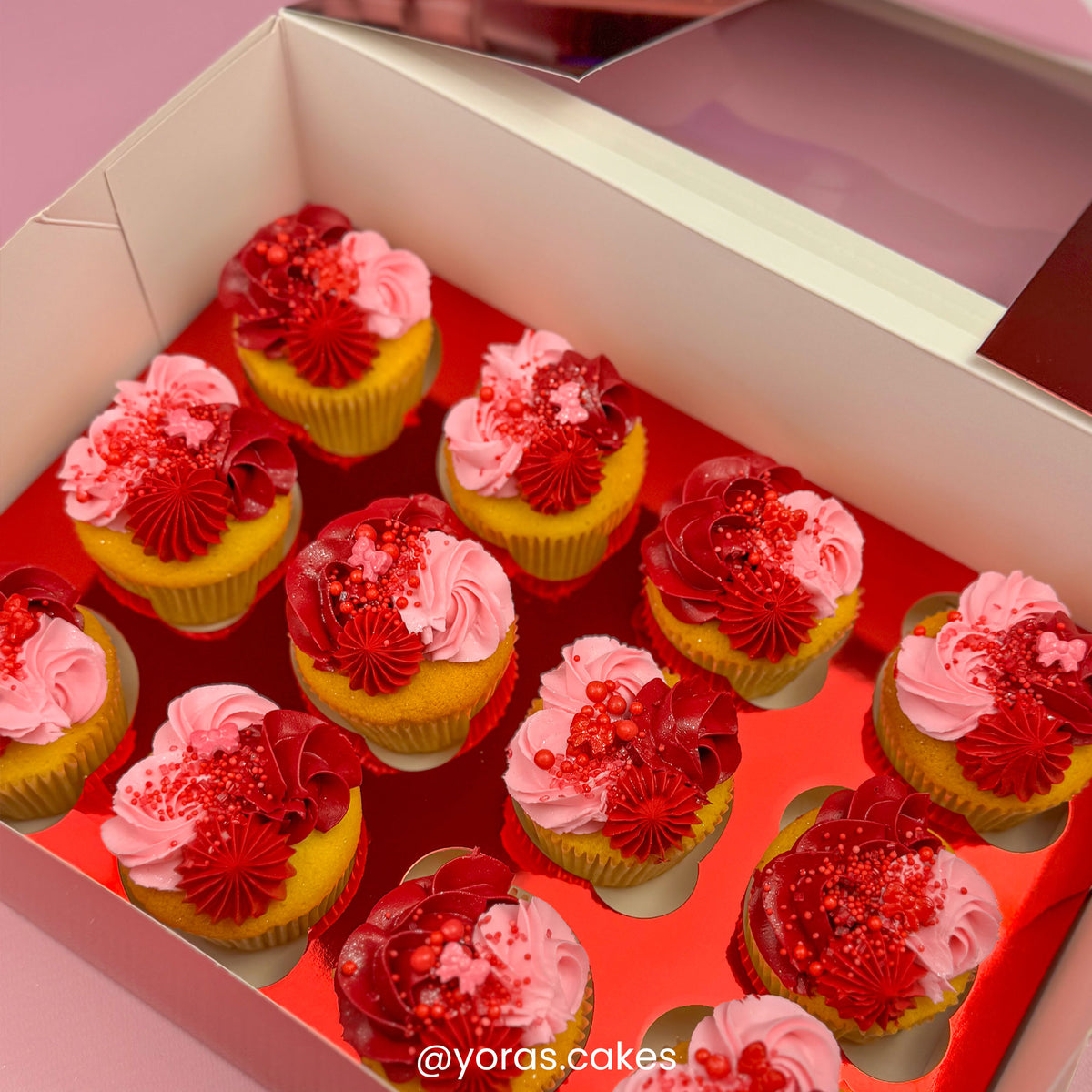 Simply Making Red Metallic Cupcake Box Pack Of 2