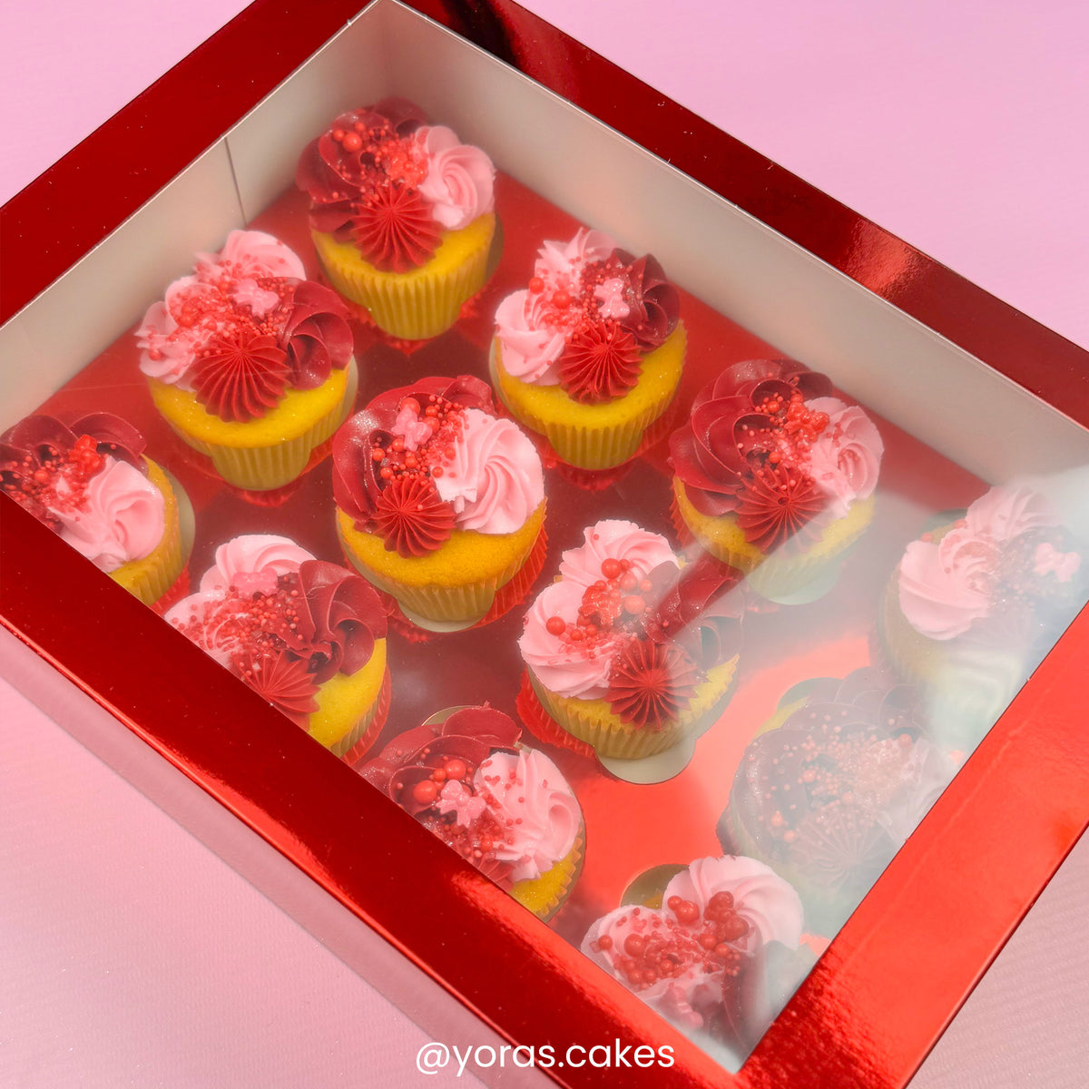 Simply Making Red Metallic Cupcake Box Pack Of 2
