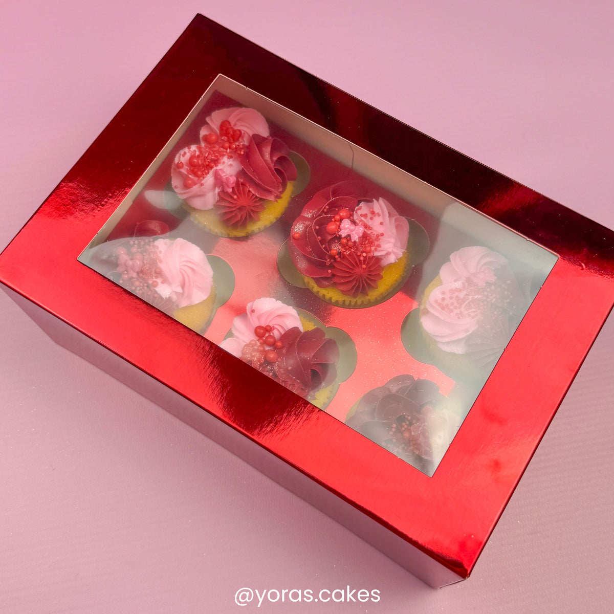 Simply Making Red Metallic Cupcake Box Pack Of 2