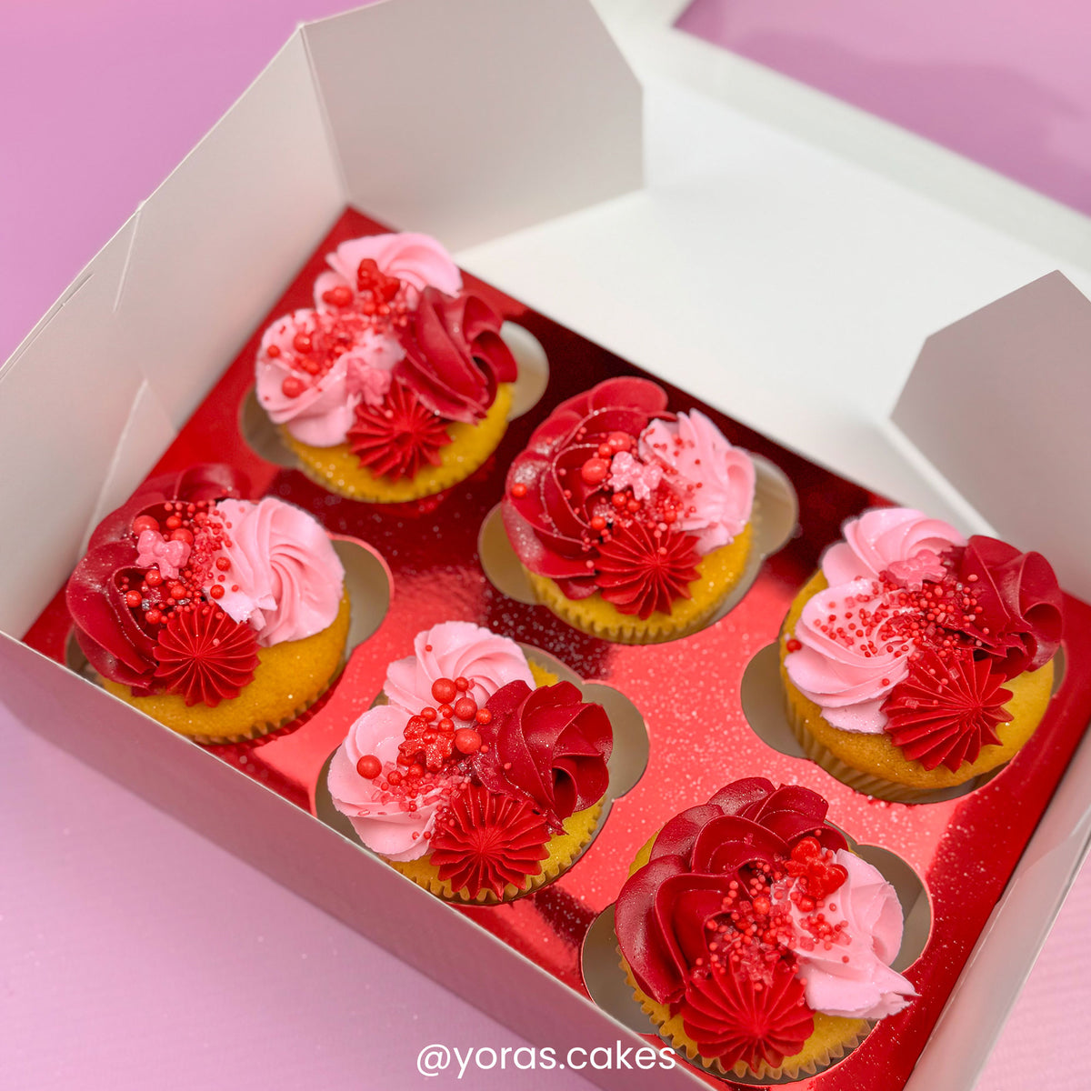 Simply Making Red Metallic Cupcake Box Pack Of 2