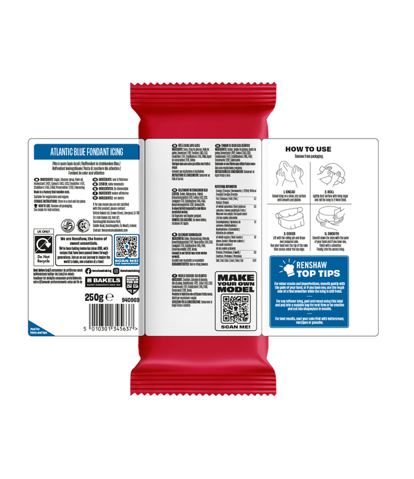 Renshaw Atlantic Blue - Just Roll With It Sugarpaste Fondant Icing