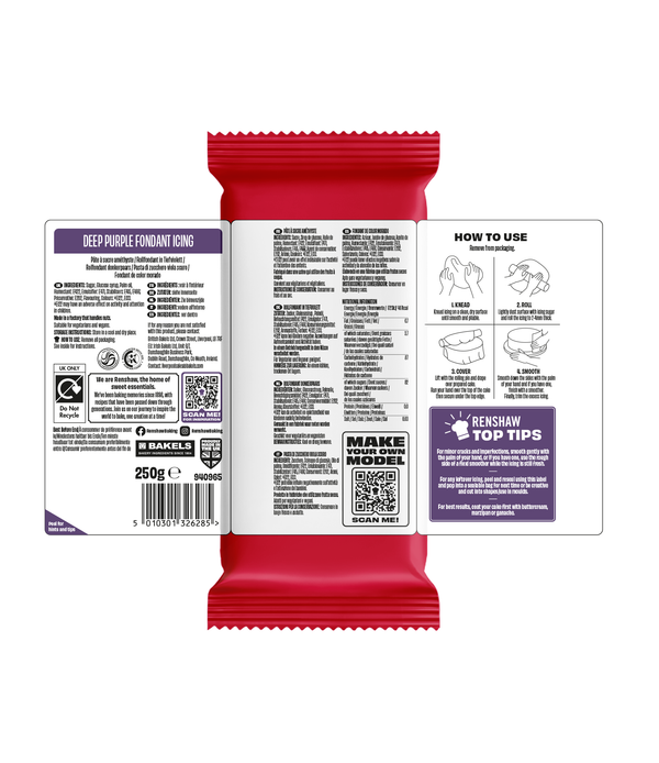 Renshaw Deep Purple - Just Roll With It Sugarpaste Fondant Icing 250g