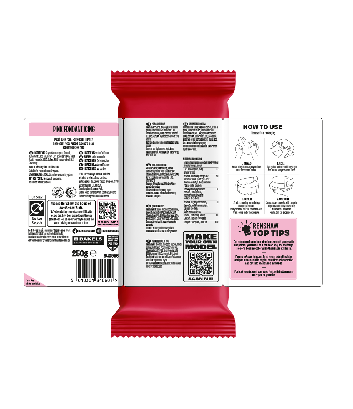 Renshaw Pink - Just Roll With It Sugarpaste Fondant Icing