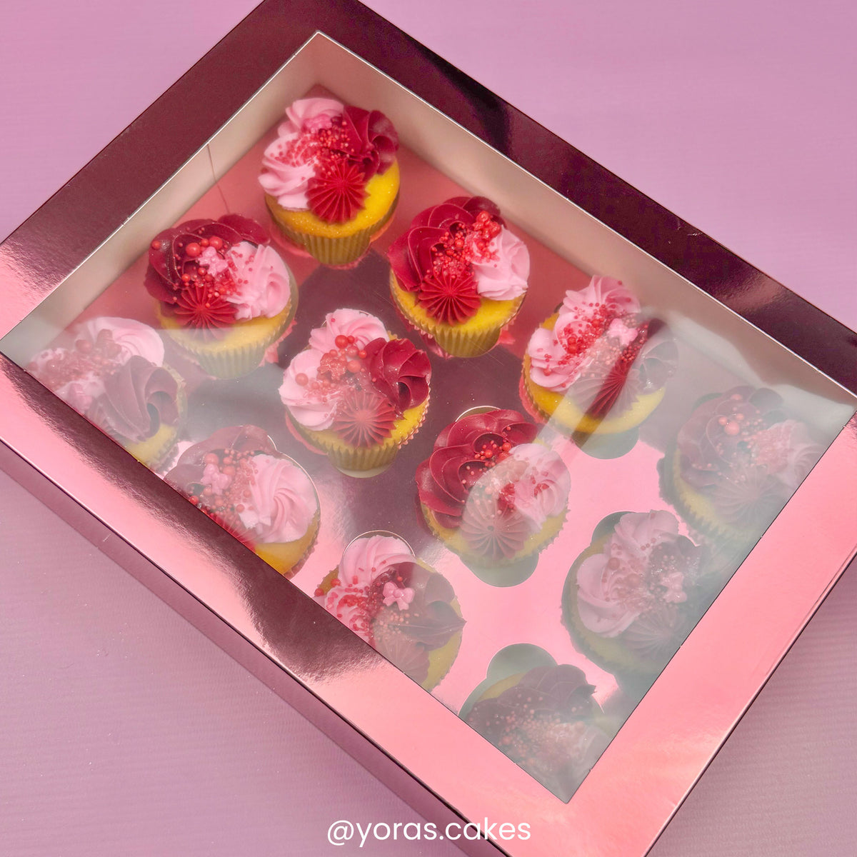 Simply Making Pink Metallic Cupcake Box Pack Of 2