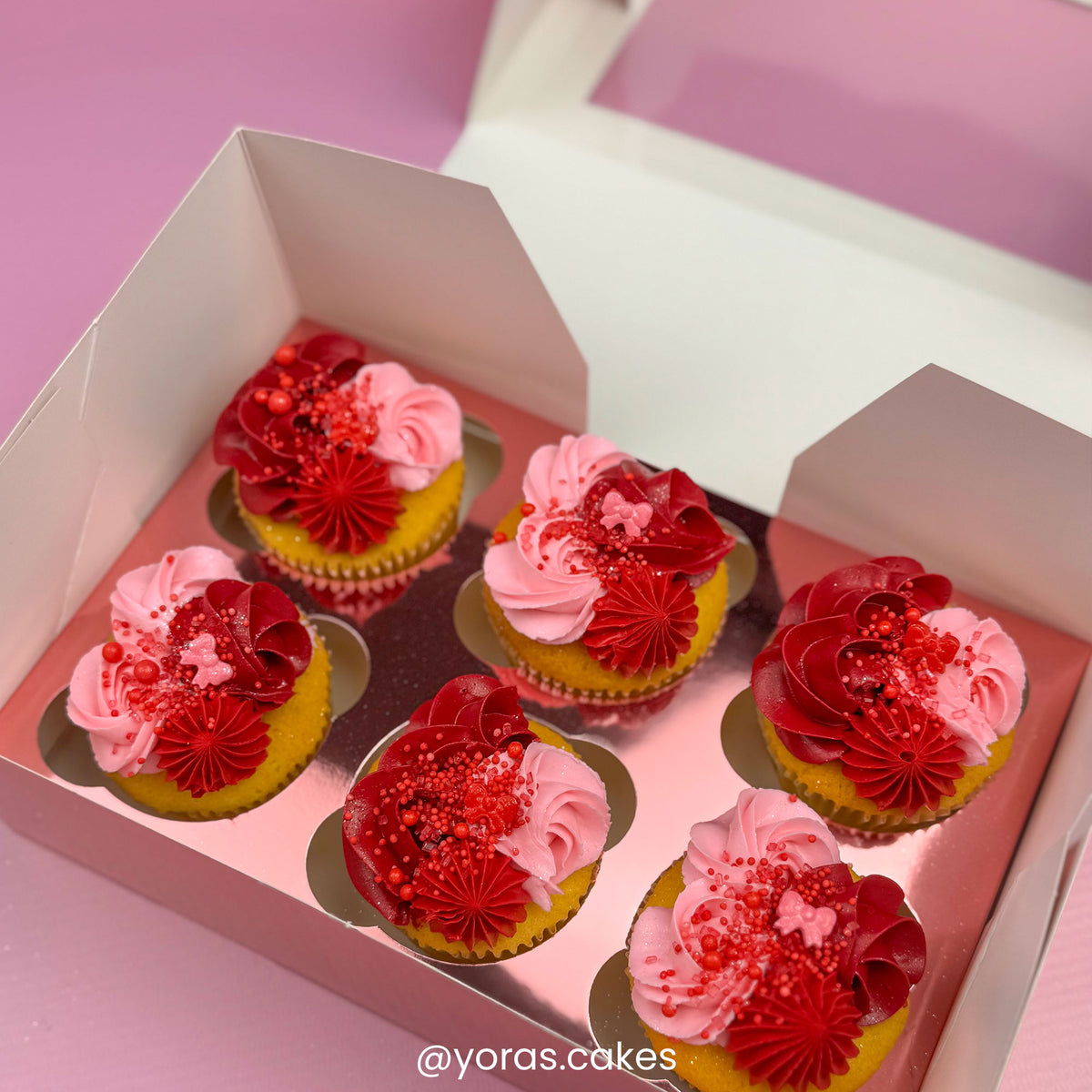 Simply Making Pink Metallic Cupcake Box Pack Of 2