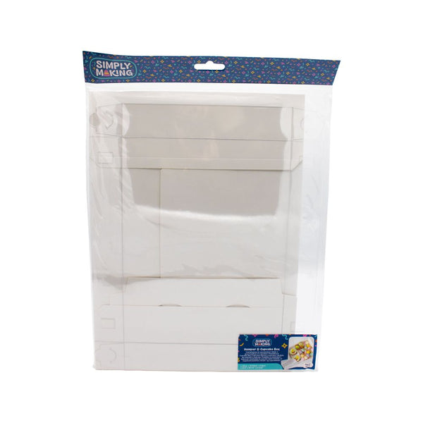 Simply Making 3" Deep White Hamper & Cupcake Box (Pack of 2)