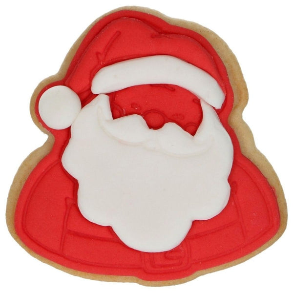 Wilton Santa Claus Cookie Cutter With Stamp 7.5cm