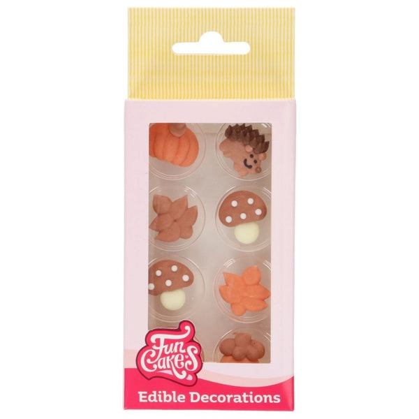 FunCakes Fall Sugar Decorations Set of 8