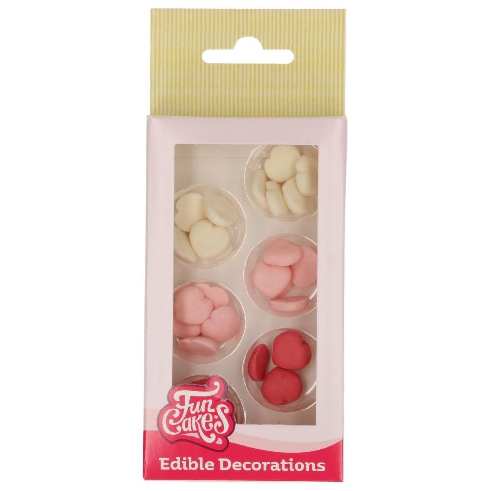 FunCakes Small Hearts Sugarpaste Decorations Set of 30