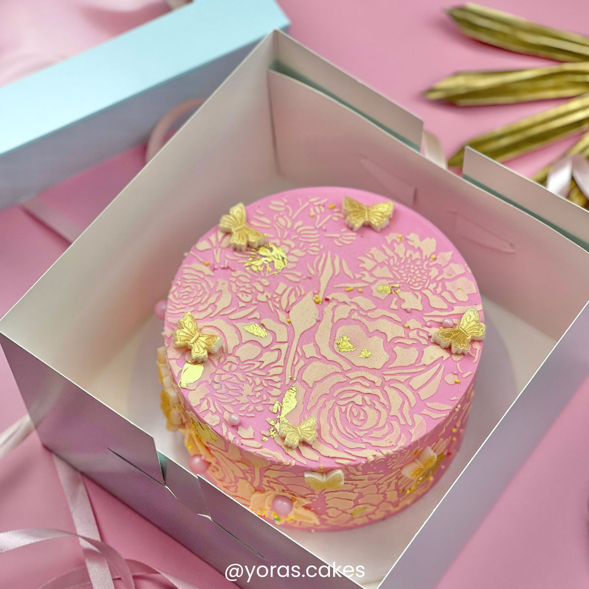 Simply Making Baby Blue Square Matt Finish Cake Box With Window