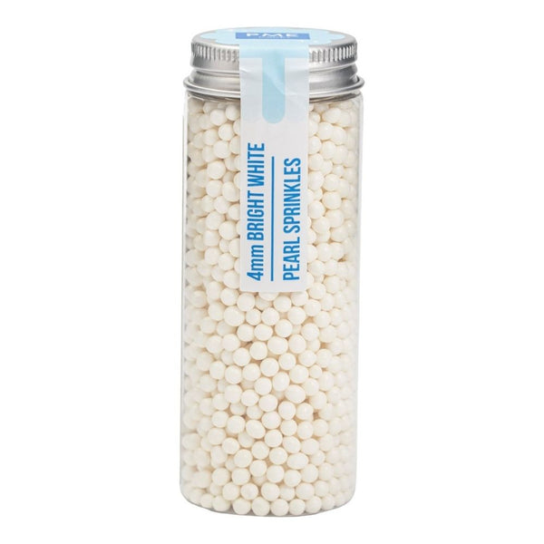 PME 4mm Bright White Pearl Sprinkles 74g
