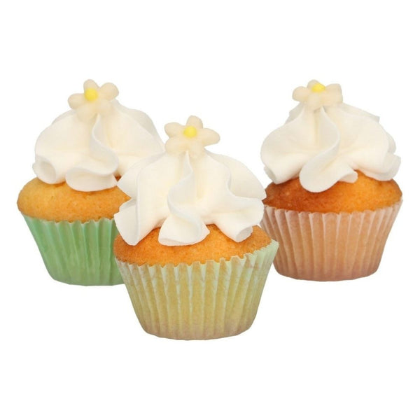 FunCakes White & Yellow Chrysanthemum Sugarpaste Decorations Set of 30