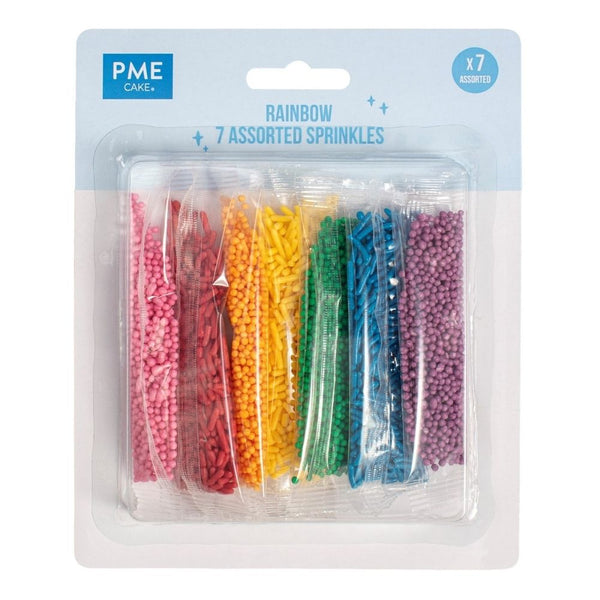 PME Rainbow Assorted Sprinkles Set of 7