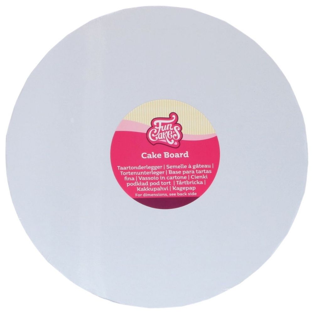 FunCakes 12mm White Round Cake Drum Board