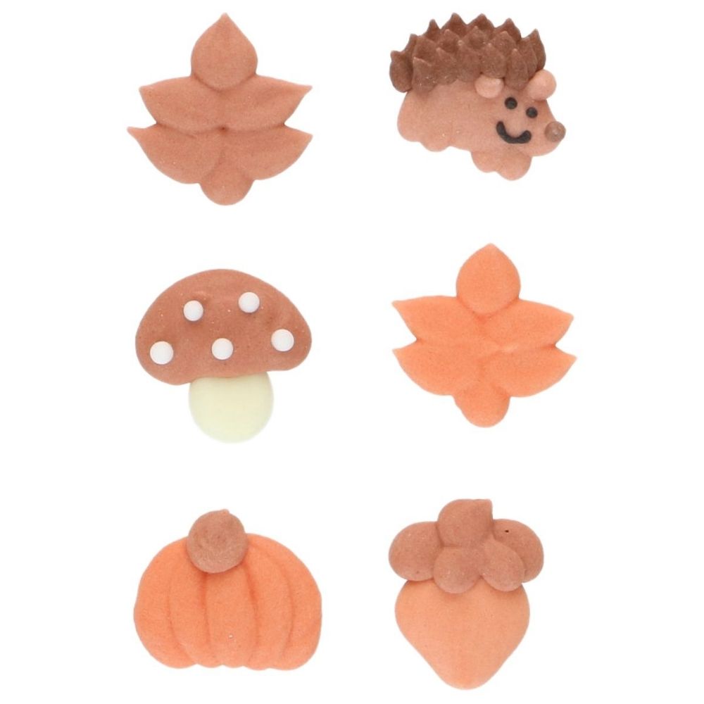 FunCakes Fall Sugar Decorations Set of 8