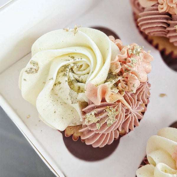 Elegant Gold Leaf Cupcakes