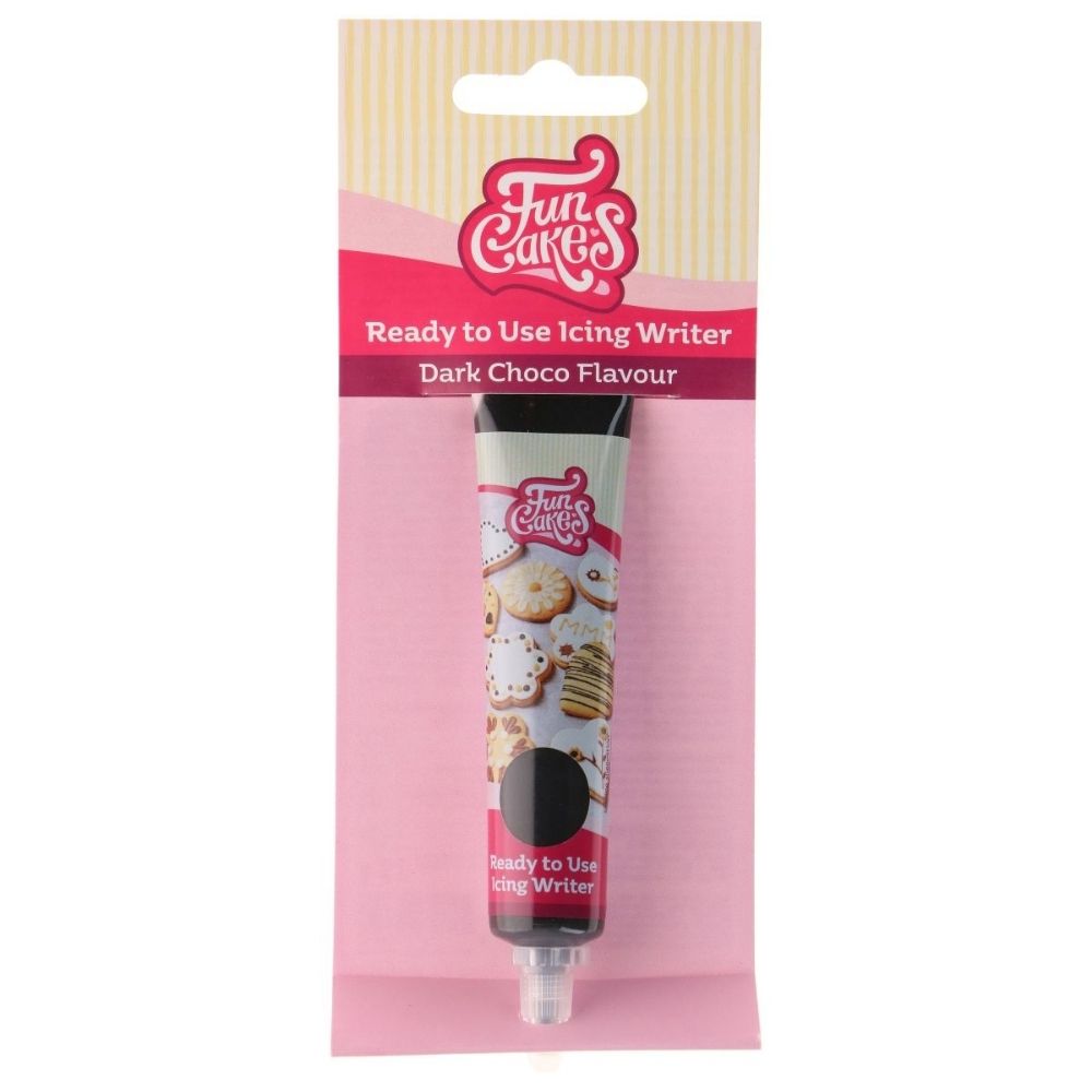 FunCakes Dark Choco Flavour - Ready to Use Icing Writer 25g