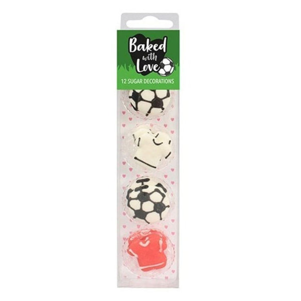 Culpitt Football Edible Sugar Toppers Set Of 12