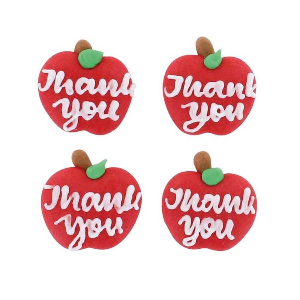 Culpitt Thank You Apple Edible Sugar Toppers Set Of 12